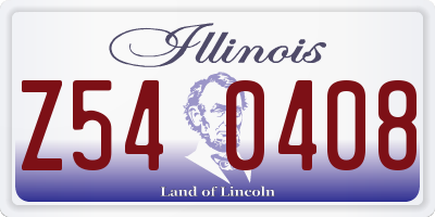 IL license plate Z540408