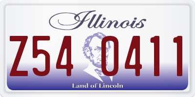 IL license plate Z540411
