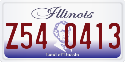 IL license plate Z540413
