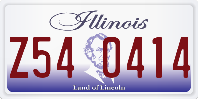 IL license plate Z540414