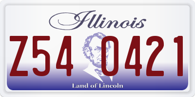 IL license plate Z540421