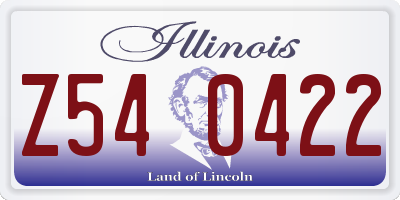 IL license plate Z540422