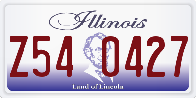 IL license plate Z540427