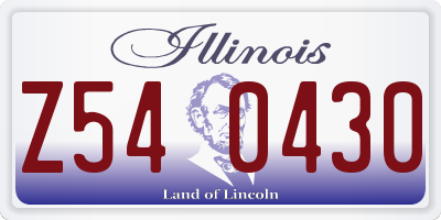 IL license plate Z540430