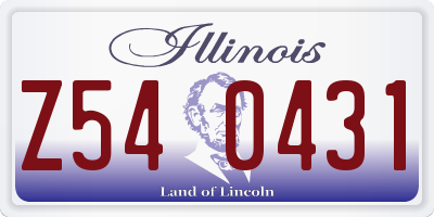 IL license plate Z540431
