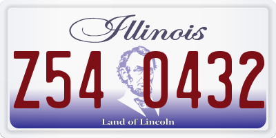 IL license plate Z540432