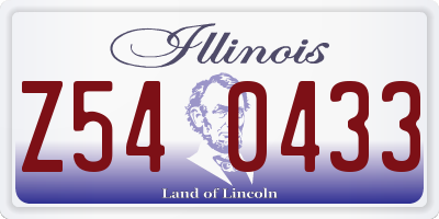 IL license plate Z540433