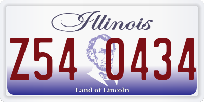 IL license plate Z540434