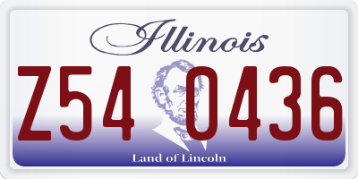 IL license plate Z540436