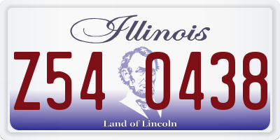 IL license plate Z540438