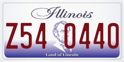IL license plate Z540440
