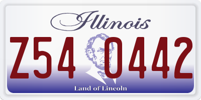 IL license plate Z540442
