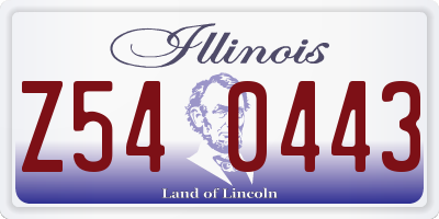 IL license plate Z540443