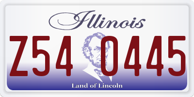 IL license plate Z540445