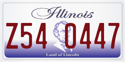 IL license plate Z540447
