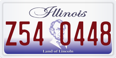 IL license plate Z540448