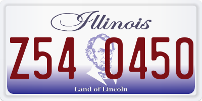 IL license plate Z540450