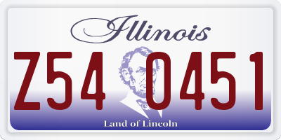 IL license plate Z540451