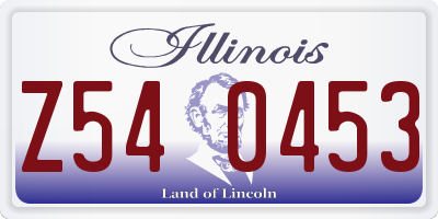 IL license plate Z540453