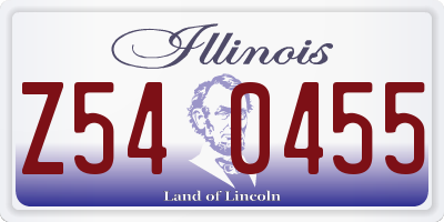 IL license plate Z540455