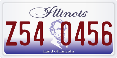 IL license plate Z540456