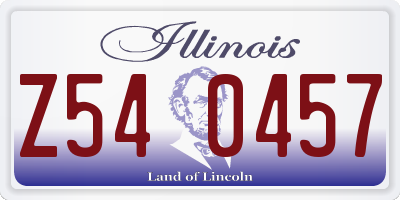 IL license plate Z540457