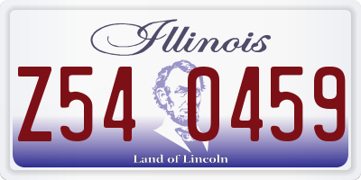IL license plate Z540459