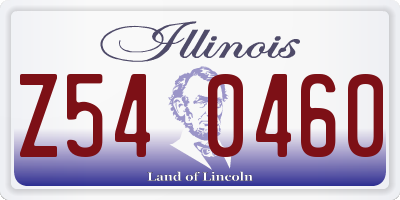 IL license plate Z540460
