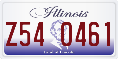 IL license plate Z540461