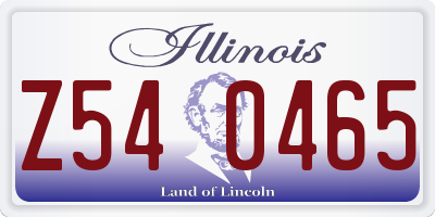 IL license plate Z540465