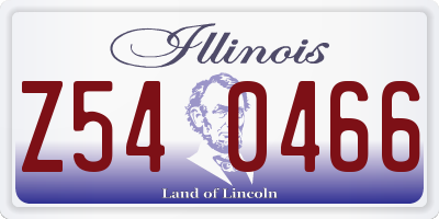 IL license plate Z540466