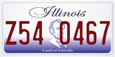 IL license plate Z540467