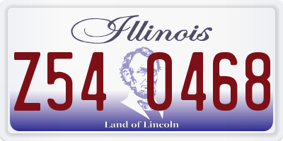 IL license plate Z540468