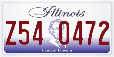 IL license plate Z540472