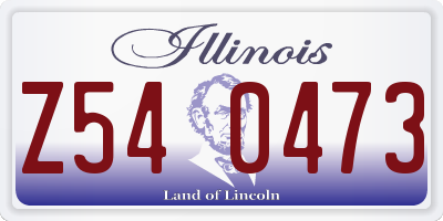 IL license plate Z540473