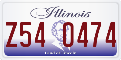 IL license plate Z540474