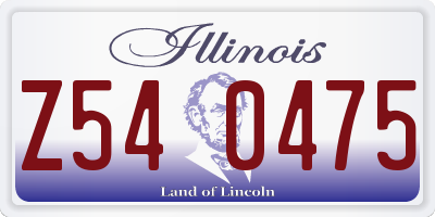 IL license plate Z540475