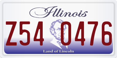 IL license plate Z540476