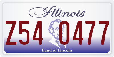 IL license plate Z540477