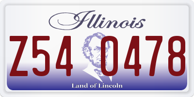 IL license plate Z540478