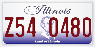 IL license plate Z540480