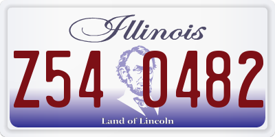 IL license plate Z540482