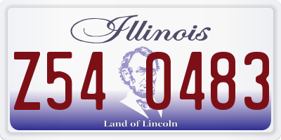 IL license plate Z540483