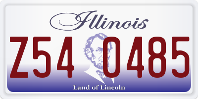 IL license plate Z540485