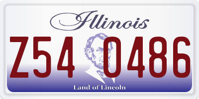 IL license plate Z540486