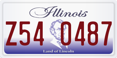 IL license plate Z540487