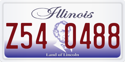 IL license plate Z540488