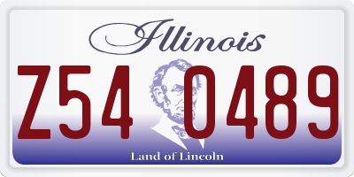 IL license plate Z540489