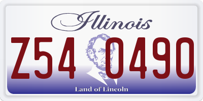 IL license plate Z540490