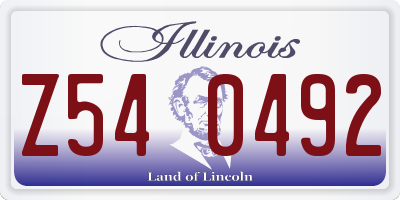 IL license plate Z540492